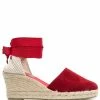 Scarosso espadrilles à chevilles nouées