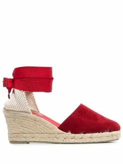 Scarosso espadrilles à chevilles nouées