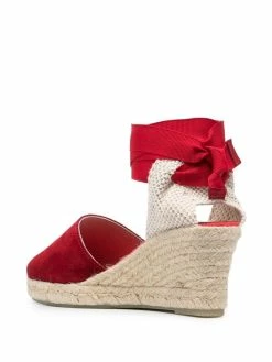 Scarosso espadrilles à chevilles nouées