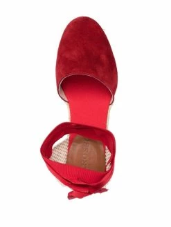 Scarosso espadrilles à chevilles nouées