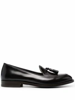 Scarosso Sienna tassel-embellished leather loafers