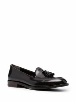 Scarosso Sienna tassel-embellished leather loafers
