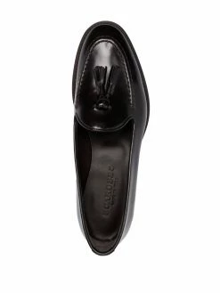 Scarosso Sienna tassel-embellished leather loafers